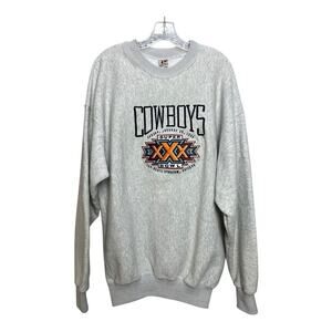 Vintage Super Bowl 30 Sweatshirt Medium 90s NFL SB XXX 1996 Cowboys Steelers